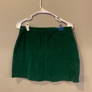 Forever 21 Green corduroy mini skirt